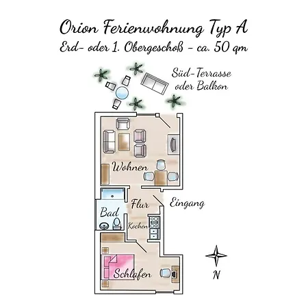 Gaestehaus Orion - 14 Apartment